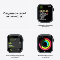 Умные часы Apple Watch Series 7 45 мм (темная ночь/темная ночь спортивный) в Пинске