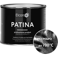 Краска Elcon Patina термостойкая до 700C 0.2 кг (серебристый)