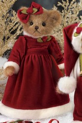 Мишка в красном платье с бантиком (36 см) [173156]