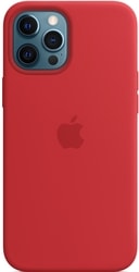 MagSafe Silicone Case для iPhone 12 Pro Max (красный)
