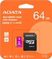 Premier microSDXC UHS-I U1 Class 10 64GB (AUSDX64GUICL10-RA1)