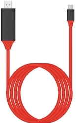 USB Type-C – HDMI UltraHD 4K 2 м (красный)