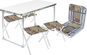 складной стол влагостойкий и 4 стула ССТ-К2 (металлик)