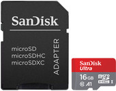 Ultra SDSQUAR-016G-GN6MA microSDHC 16GB (с адаптером)