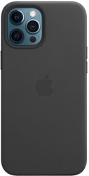 MagSafe Leather Case для iPhone 12 Pro Max (черный)