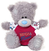 Мишка Teddy в майке Hugs and Kisses (20 см) [G01W3437]