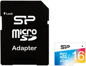 Elite microSDHC UHS-I 16GB + адаптер [SP016GBSTHBU1V20SP]