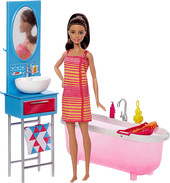 Doll & Bathroom Playset DVX53