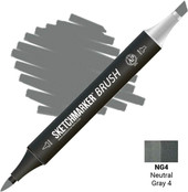 Brush Двусторонний NG4 SMB-NG4 (нейтральный серый 4)
