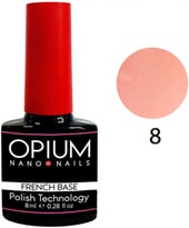 French nano nails base color 8 8 мл