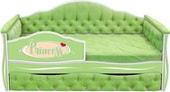 Иллюзия 180x80 с доп спальным местом (вельвет, зеленый)