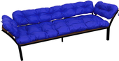 Дачный с подлокотниками 12170610 (синяя подушка)