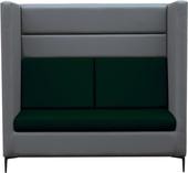 Дирк двухместный (экокожа, L21-L15 (серый, зеленые вставки)