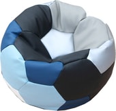 Мяч экокожа (белый/серый/голубой/синий, L, smart balls)