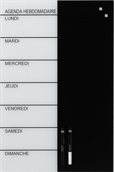 Magnetic Glass Weekplanner 40x60 French [12006]