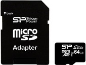 microSDXC Elite UHS-1 (Class 10) 64 GB (SP064GBSTXBU1V10-SP)