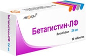 Бетагистин-Лф, 24 мг, 30 табл.