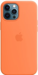 MagSafe Silicone Case для iPhone 12 Pro Max (кумкват)