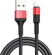 X26 USB Type-A - Lightning (1 м, черный/красный)