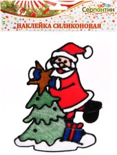 Дед Мороз готовит праздник 19х23 см (зеленый/красный) 196-322
