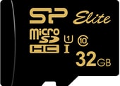 Elite Gold microSDHC SP032GBSTHBU1V1GSP 32GB (с адаптером)