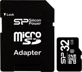microSDHC (Class 10) 32GB + адаптер (SP032GBSTH010V10-SP)