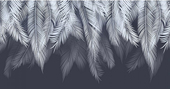 Пальмовые листья с оттенком (голубой-синий) 500x270