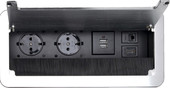 Atlas USB выдвижной (2 розетки, алюминий)
