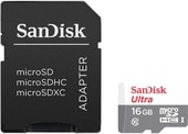 Ultra SDSQUNS-016G-GN3MA microSDHC 16GB (с адаптером)