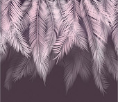 Пальмовые листья с оттенк. с защ. покр. (пудр/пурпурный) 300x260
