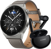 Watch GT 3 Pro Titanium 46 мм + Huawei FreeBuds 4i (серый)