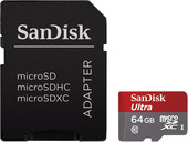 Ultra microSDXC (Class 10) 64GB + адаптер (SDSDQUAN-064G-G4A)