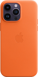 MagSafe Leather Case для iPhone 14 Pro Max (оранжевый)