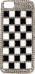 Стразы квадрат черно-белый для iPhone 5/5S