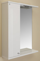 Квадро 06 Шкаф с зеркалом левый Белый