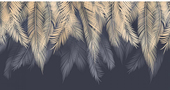 Пальмовые листья с защ. покр. с оттенк. (бежевый-синий) 500x260