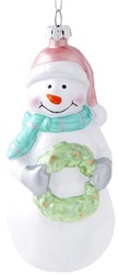 Снеговик с венком 80550 (белый)