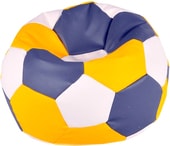 Мяч экокожа (синий/белый/желтый, XXL, smart balls)