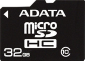 microSDHC (Class 10) 32GB + SD-адаптер (AUSDH32GCL10-RA1)