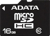 microSDHC (Class 10) 16GB + SD-адаптер (AUSDH16GCL10-RA1)