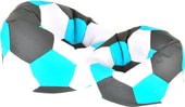 Мяч оксфорд (серый/белый/бирюзовый, XL, smart balls)