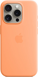 MagSafe Silicone Case для iPhone 15 Pro (апельсиновый сорбет)