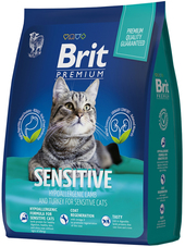 Premium Sensitive для взрослых кошек с чувствительным пищеварением с ягненком и индейкой 400 г
