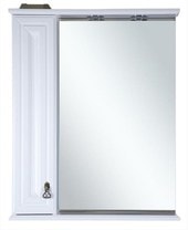Шкаф с зеркалом Лувр 75 L (Белый)