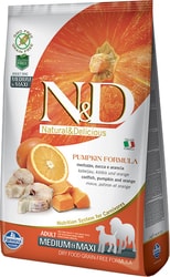 N&D Codfish & Orange Adult Medium Pumpkin Formula 2.5 кг