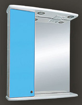 Зеркальный шкаф Астра - 60 левый голубой