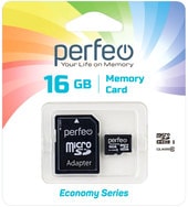 microSDHC PF16GMCSH10AES 16GB (с адаптером)
