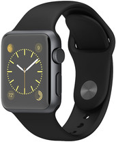 Watch Sport 38mm Space Gray with Black Sport Band (MJ2X2)