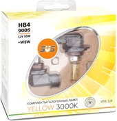 HB4/9006 55W+W5W Yellow 3000K 2+2шт