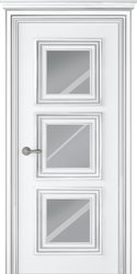 Палаццо 3 80 см (стекло, эмаль, белый/серебро/зеркало)